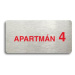 Accept Piktogram "APARTMÁN 4 II" (160 × 80 mm) (stříbrná tabulka - barevný tisk bez rámečku)