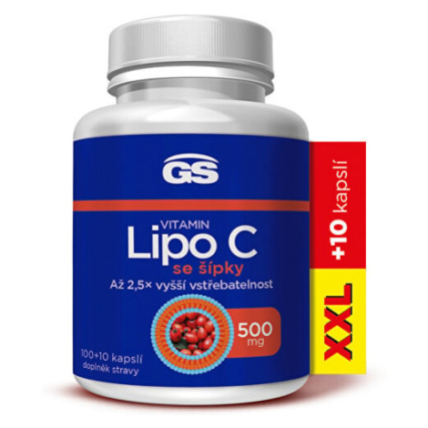 GS Vitamin Lipo C 500 mg se šípky 100 + 10 kapslí XXL GreenSwan Green Swan