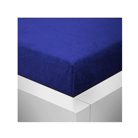 Chanar Prostěradlo Froté Lux, 90 × 200 cm, tmavě modré