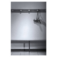 Fotografie Football boots hanging in change room (B&W), Photo and Co, 26.7x40 cm