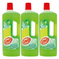 SAVO na podlahy zelené jablko 3× 750 ml