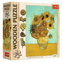 Trefl Dřevěné puzzle 200 - Slunečnice - Vincent van Gogh