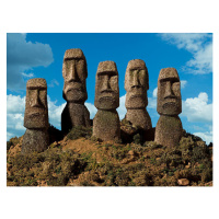 Fotografie Easter Island Heads forward frown, Don Farrall, 40 × 30 cm