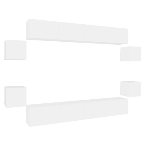 vidaXL 8dílný set TV skříněk bílý kompozitní dřevo