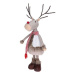 H&L Vánoční dekorace stojící Sob, teleskopické nohy, bílá vesta