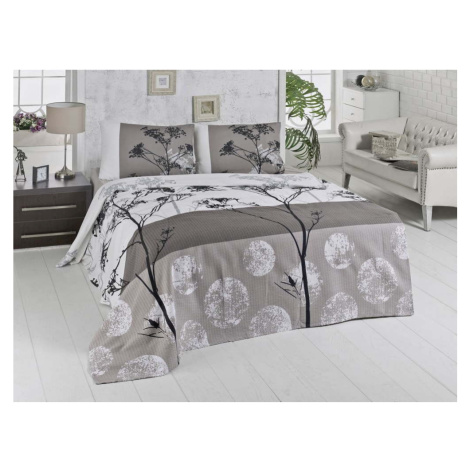 Lehký bavlněný přehoz přes postel na dvoulůžko Belezza Grey, 200 x 230 cm Mijolnir