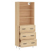 vidaXL Skříň highboard dub sonoma 69,5 x 34 x 180 cm kompozitní dřevo