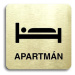 Accept Piktogram "apartmán II" (80 × 80 mm) (zlatá tabulka - černý tisk bez rámečku)