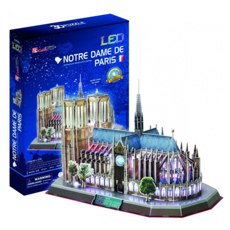 HM Studio Puzzle 3D Notre Dame de Paris LED 144 dílků