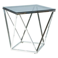 Přístavný stolek SALVIR chrom/kouřová
