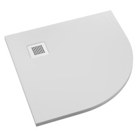 Vanička půlkulatá Kalait Smooth White 90x90x3,5 R55 3.3104-M2