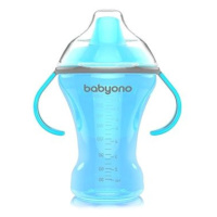 BabyOno netekoucí hrneček s tvrdým náustkem 260 ml, modrá