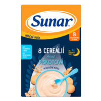 Sunar Mléčná kaše 8 cereálií piškotová 8m+ 210g