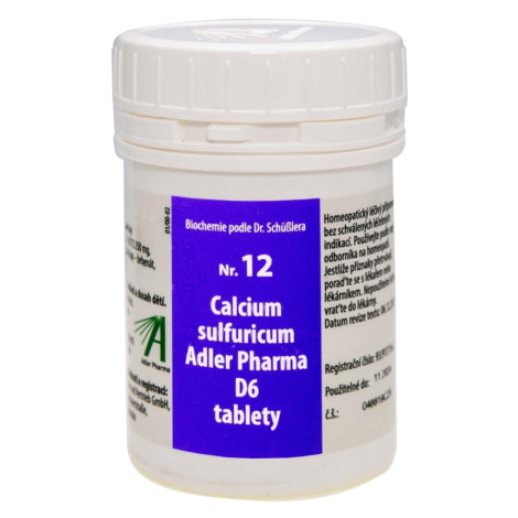 ADLER PHARMA Nr.12 Calcium sulfuricum D6 400 tablet