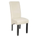Jídelní židle ergonomická, masivní dřevo, krémová
