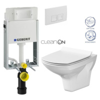 Geberit KOMBIFIX Basic tlačítko DELTA 50 Bílé WC CERSANIT CARINA + SEDÁTKO 110.100.00.1 50BI CA3