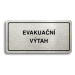 Accept Piktogram "EVAKUAČNÍ VÝTAH" (160 × 80 mm) (stříbrná tabulka - černý tisk)
