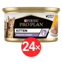 Pro Plan Kitten Healthy Start konzervy pro koťata s kuřetem v paštice 24 × 85 g