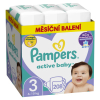 PAMPERS Active Baby 3 velikost 6 - 10 kg 208 kusů