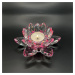 Křišťálové sklo - Svícen lotosový květ Basic, Růžová