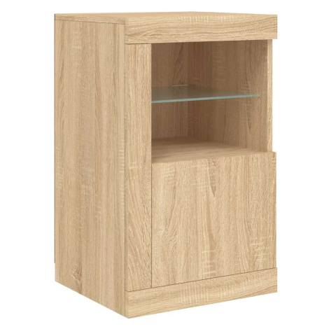 vidaXL Odkládací skříňka s LED osvětlením dub sonoma kompozitní dřevo