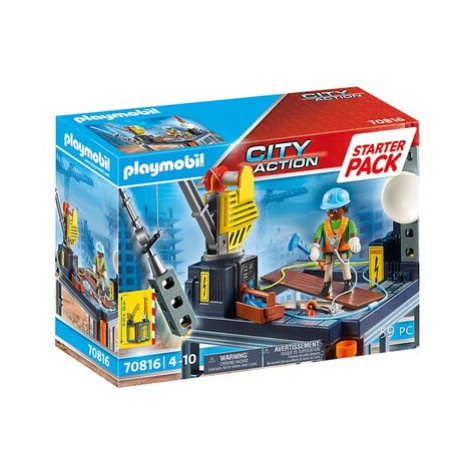 Playmobil City Action 70816 Starter Pack Stavba s lanovým navijákem