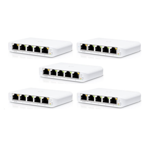 UBNT UniFi Switch USW-Flex-Mini-5, 5-pack [5xGigabit, 1xPoE In] UBIQUITI