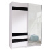 Skříň Se Zrcadlem Batumi 7 150cm Bílý/černá