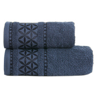 Bavlněný froté ručník s bordurou PAOLA 50x90 cm modrá 450 gr Mybesthome