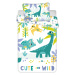 Jerry Fabrics Povlečení do postýlky 100x135 + 40x60 cm - Dino "Cute and wild"