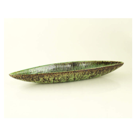 Miska ovál URBAN keramika šedo-zelená 46cm