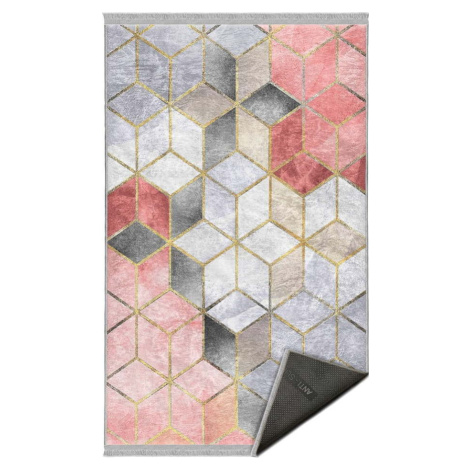 Šedo-růžový pratelný koberec 160x230 cm – Mila Home