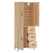 vidaXL Skříň highboard dub sonoma 69,5 x 34 x 180 cm kompozitní dřevo