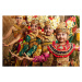 Fotografie Row of traditional Balinese dancers in costume, Paper Boat Creative, 40 × 26.7 cm