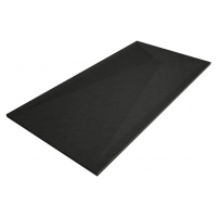 MEXEN/S Stone+ obdélníková sprchová vanička 160 x 100, černá, mřížka černá 44701016-B