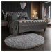 Flair Rugs koberce Kusový koberec Shaggy Teddy Grey kruh - 133x133 (průměr) kruh cm