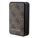 Guess Powerbanka 18W GUPB10DP4GEGW 10000mAh hnědá/hnědá 4G Leather Metal