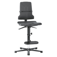 bimos Pracovní otočná židle ESD SINTEC, s přestavováním sklonu sedáku, s patkami a pomůckou pro 