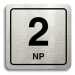 Accept Piktogram "2 NP" (80 × 80 mm) (stříbrná tabulka - černý tisk)