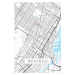 Mapa Montreal white, 26.7 × 40 cm