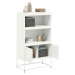 vidaXL Skříň highboard bílá 68,5 x 38,5 x 123,5 cm ocel