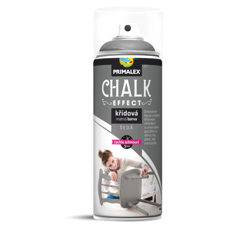 Primalex Křídová matná barva ve spreji Chalk Effect šedá 400 ml