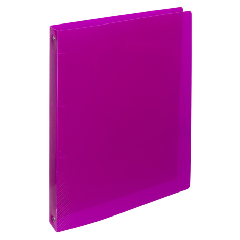 Karton P+P Čtyřkroužkový pořadač ELECTRA - A4, plastový, hřbet 3,2 cm, tmavě růžový