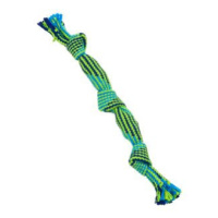 Hračka pes Buster pískací lano modrozelená 35cm M