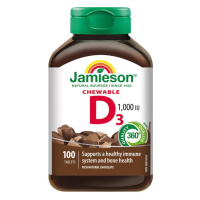 Jamieson Vitamín D3 1000 IU příchuť čokoláda 100 cucacích tablet