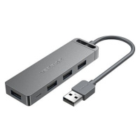 Vention 4-Port USB 2.0 Hub With Power Supply 1M Gray