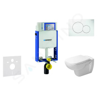 Geberit 110.302.00.5 NH1 - Modul pro závěsné WC s tlačítkem Sigma01, alpská bílá + Duravit D-Cod