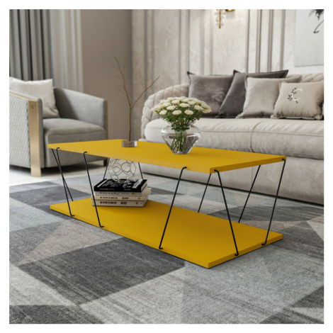 Hanah Home Konferenční stolek Labranda 120 cm žlutý