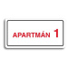 Accept Piktogram "APARTMÁN 1 II" (160 × 80 mm) (bílá tabulka - barevný tisk)