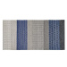 Koberec vlněný 80 x 150 cm pruhovaný vzor modrý / šedý AKKAYA, 317233
